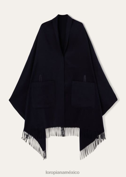 Loro Piana mujer ópera de bonita estola azul marino (w000) 2FPNR196