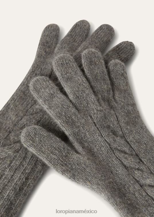 Loro Piana mujer guantes napier cayena melange/mar del norte (m570) 2FPNR621