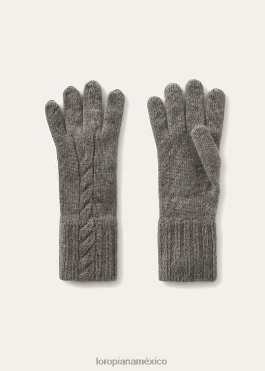Loro Piana mujer guantes napier cayena melange/mar del norte (m570) 2FPNR621