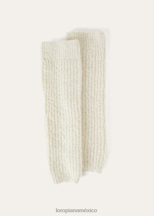 Loro Piana mujer calcetines envolventes nieve blanca (1232) 2FPNR628