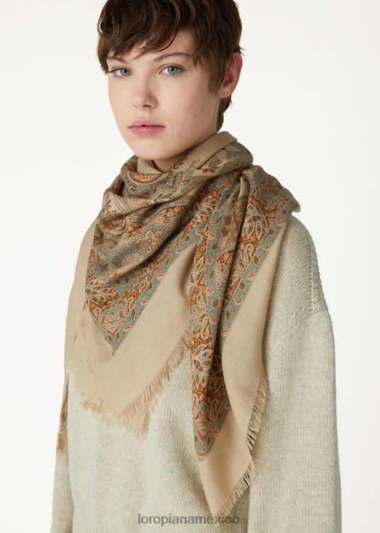 Loro Piana mujer chal yoyogi kombu seco/burdeos/óxido (t1gd) 2FPNR519