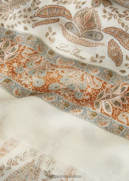 Loro Piana mujer chal yoyogi kombu seco/burdeos/óxido (t1gd) 2FPNR527