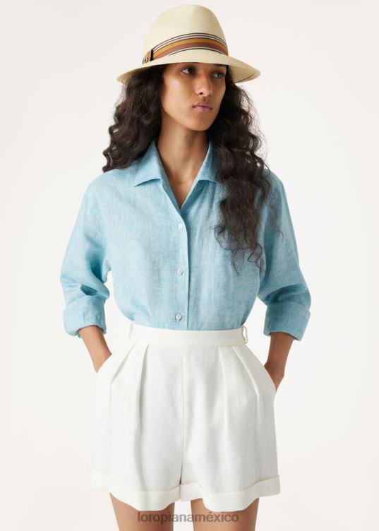 Loro Piana mujer sombrero ingrid raya maleta paja natural (a802) 2FPNR614