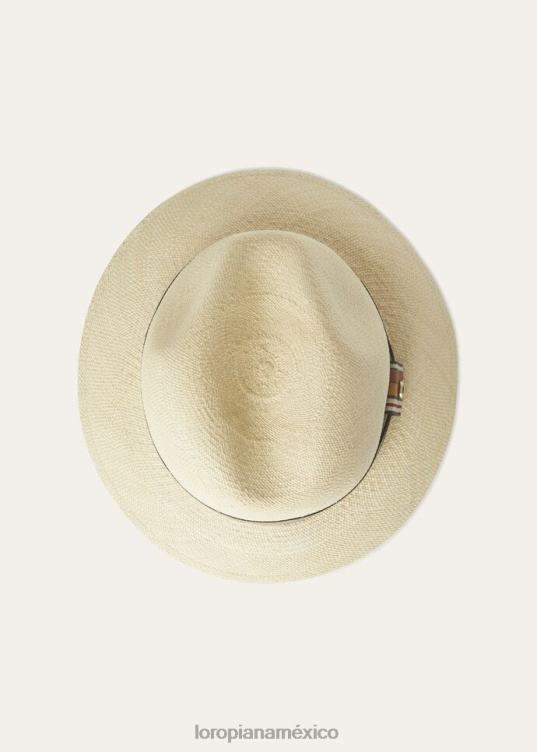Loro Piana mujer sombrero ingrid raya maleta paja natural (a802) 2FPNR614