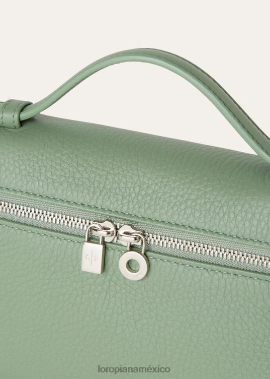 Loro Piana mujer bolsa de bolsillo adicional l19 hojas de pincel de salvia (50ub) 2FPNR479