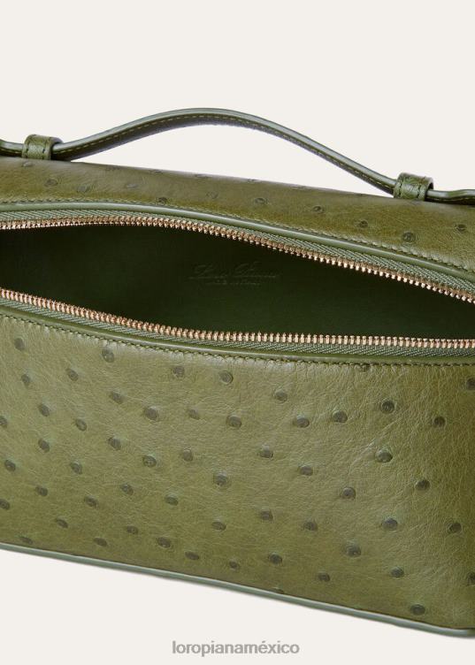 Loro Piana mujer bolsa de bolsillo adicional l19 verde liquen oscuro (50om) 2FPNR482