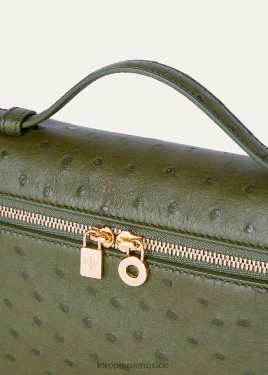 Loro Piana mujer bolsa de bolsillo adicional l19 verde liquen oscuro (50om) 2FPNR482