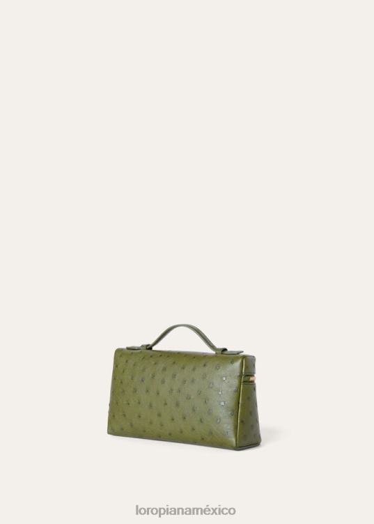 Loro Piana mujer bolsa de bolsillo adicional l19 verde liquen oscuro (50om) 2FPNR482