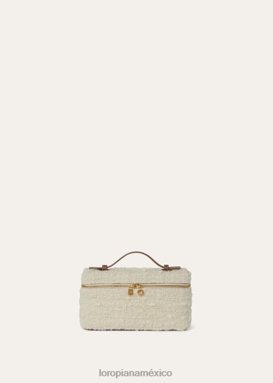 Loro Piana mujer bolsa de bolsillo adicional l19 blanco/fósil (b4at) 2FPNR492