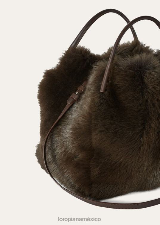 Loro Piana mujer bolsa grande para fardos cabaña de montaña/licor de choco oscuro (b3qh) 2FPNR474