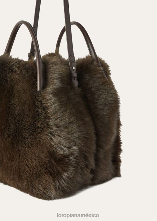 Loro Piana mujer bolsa grande para fardos cabaña de montaña/licor de choco oscuro (b3qh) 2FPNR474