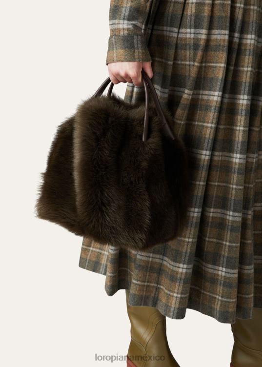 Loro Piana mujer bolsa grande para fardos cabaña de montaña/licor de choco oscuro (b3qh) 2FPNR474