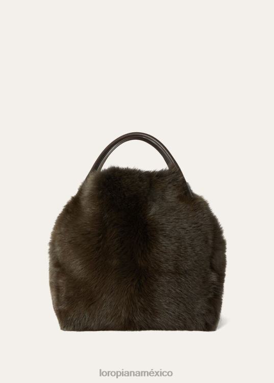 Loro Piana mujer bolsa grande para fardos cabaña de montaña/licor de choco oscuro (b3qh) 2FPNR474