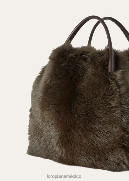 Loro Piana mujer bolsa grande para fardos cabaña de montaña/licor de choco oscuro (b3qh) 2FPNR474