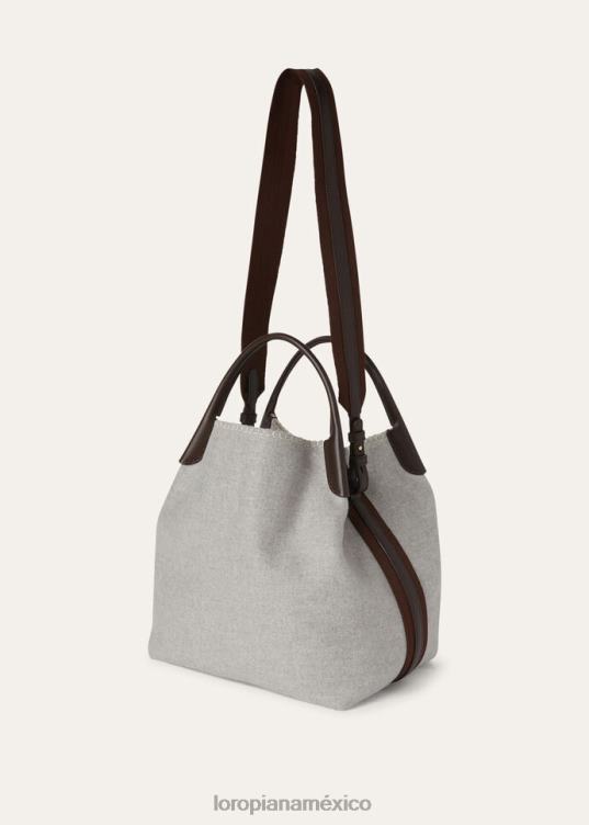 Loro Piana mujer bolsa grande para fardos sirio mel/regaliz de chocolate amargo (b3ro) 2FPNR472