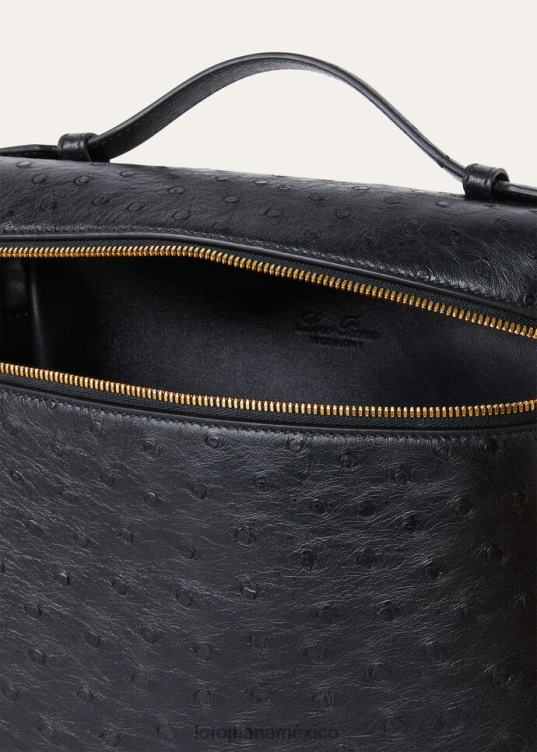 Loro Piana mujer mochila con bolsillo adicional negro (8000) 2FPNR485