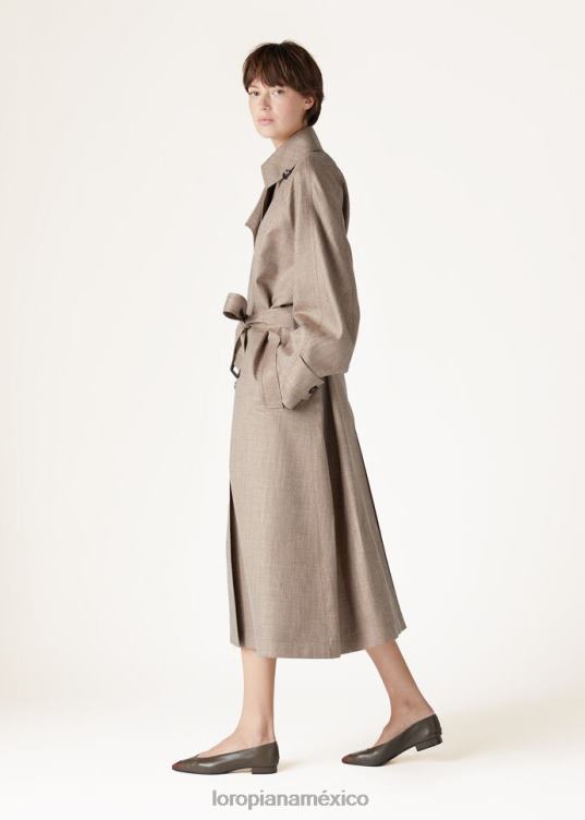 Loro Piana mujer abrigo de lija semilla de alcaravea (d0kw) 2FPNR173