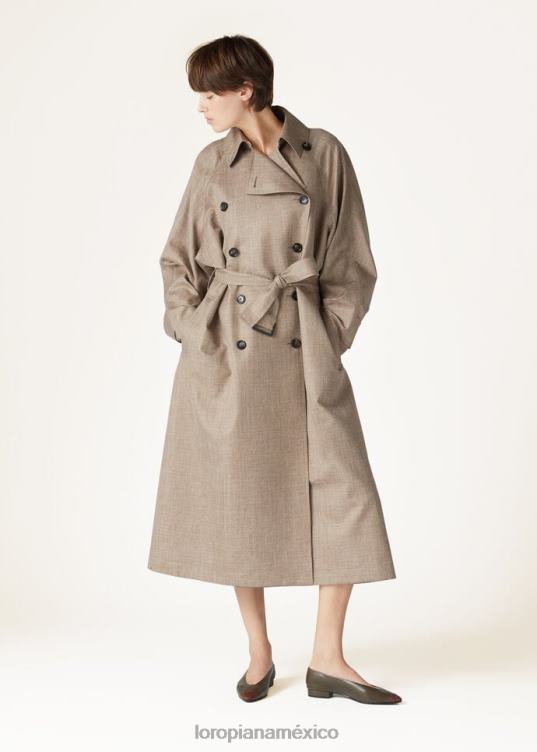 Loro Piana mujer abrigo de lija semilla de alcaravea (d0kw) 2FPNR173