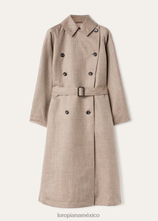 Loro Piana mujer abrigo de lija semilla de alcaravea (d0kw) 2FPNR173