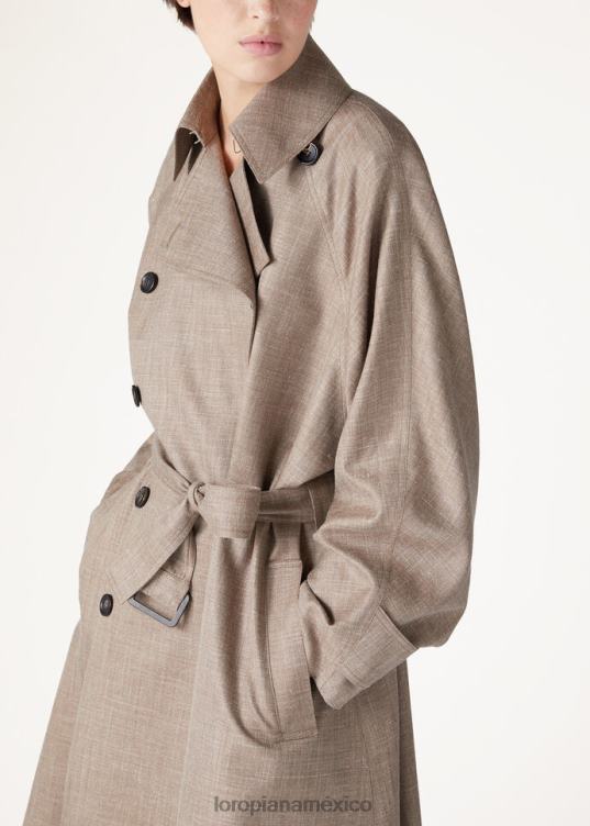 Loro Piana mujer abrigo de lija semilla de alcaravea (d0kw) 2FPNR173