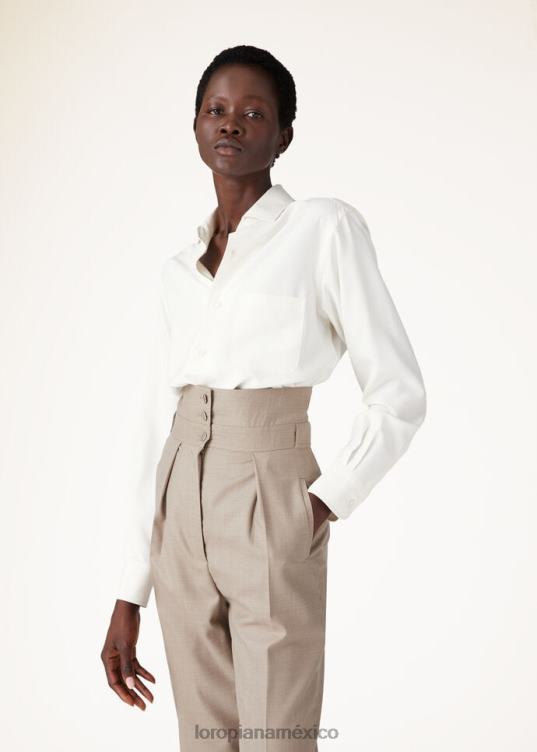 Loro Piana mujer camisa andré turrón (1230) 2FPNR205