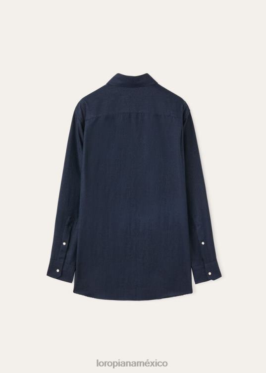 Loro Piana mujer camisa de tomás azul sombrío (w0pc) 2FPNR204