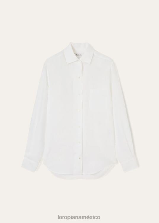 Loro Piana mujer camisa neo andré blanco óptico (1005) 2FPNR217