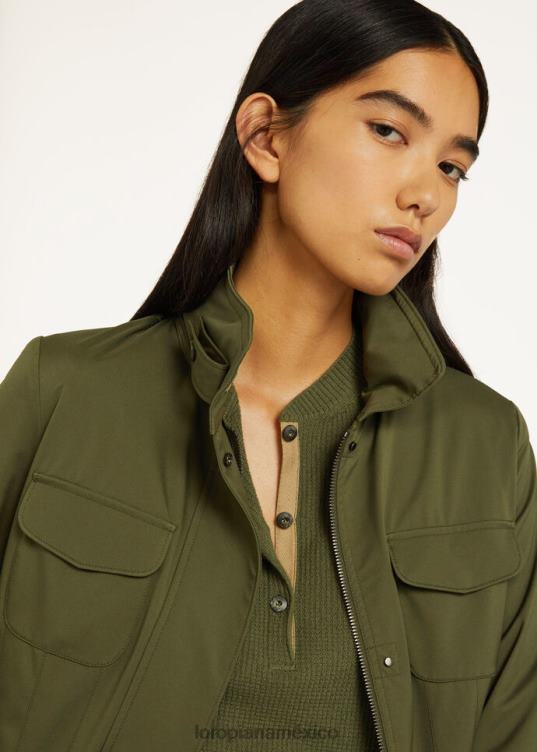 Loro Piana mujer chaqueta de viajero windmate verde liquen oscuro (50om) 2FPNR155