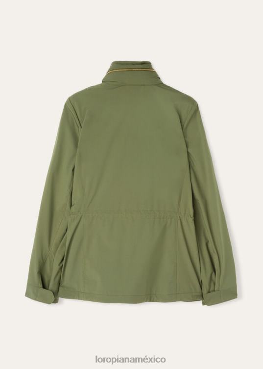Loro Piana mujer chaqueta de viajero windmate verde liquen oscuro (50om) 2FPNR155