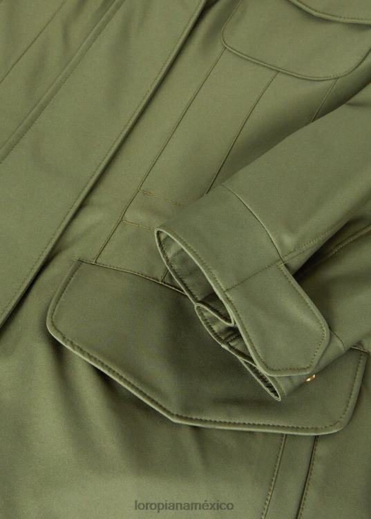 Loro Piana mujer chaqueta de viajero windmate verde liquen oscuro (50om) 2FPNR155