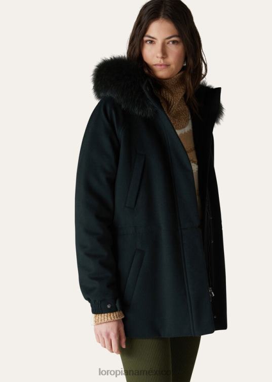 Loro Piana mujer chaqueta helada verde oscuro (50sl) 2FPNR141