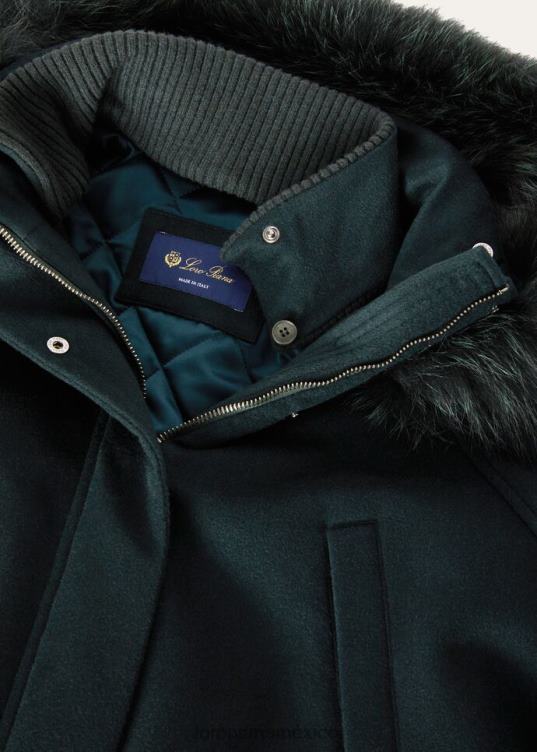 Loro Piana mujer chaqueta helada verde oscuro (50sl) 2FPNR141