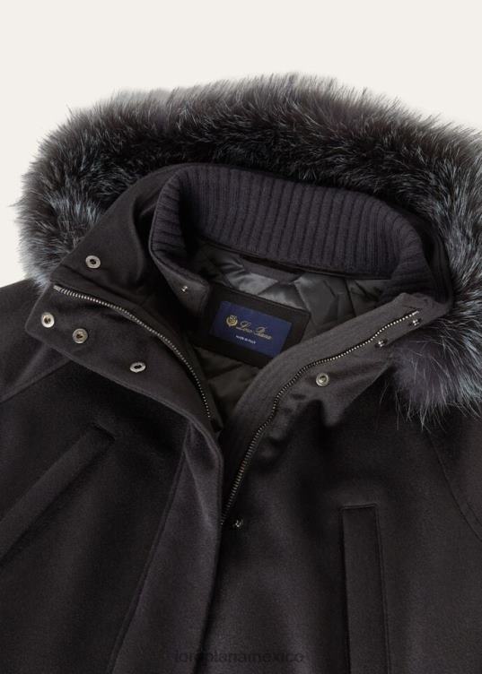 Loro Piana mujer chaqueta larga helada azul marino (w000) 2FPNR147