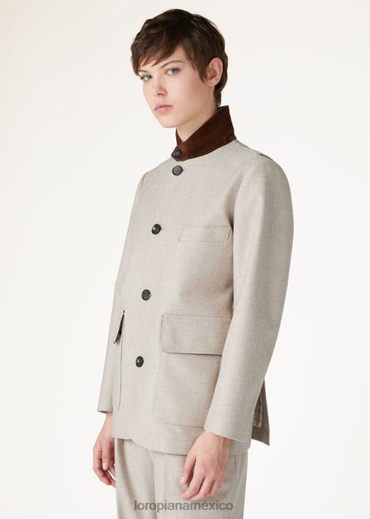 Loro Piana mujer chaqueta mini roadster shiso mel seco (50xc) 2FPNR131