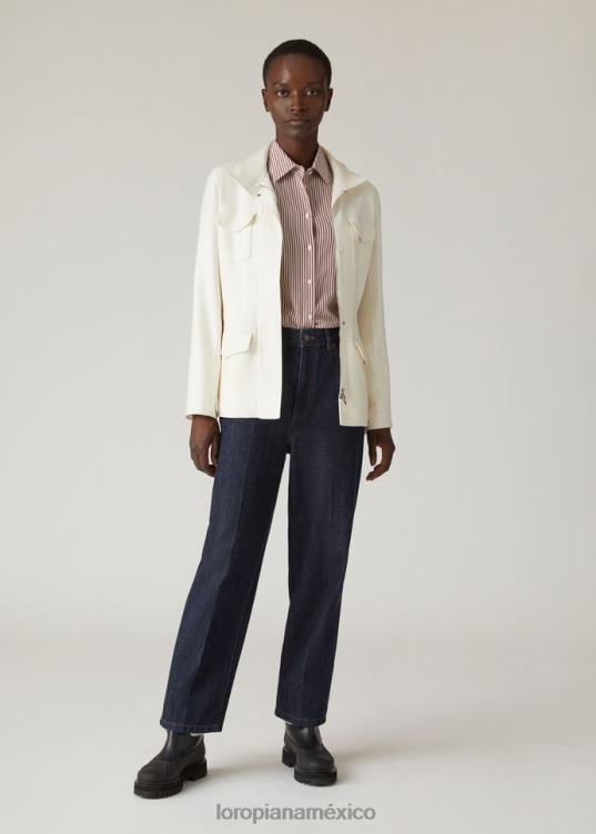 Loro Piana mujer chaqueta viajera regalo de reyes blanco (1000) 2FPNR170