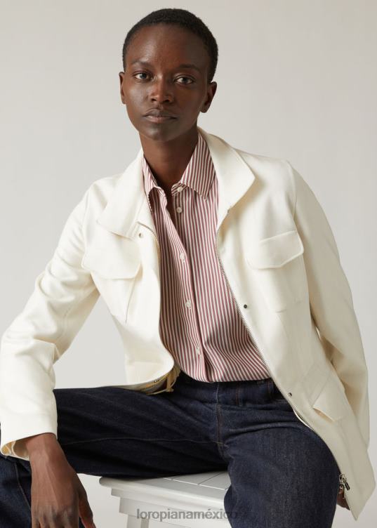 Loro Piana mujer chaqueta viajera regalo de reyes blanco (1000) 2FPNR170