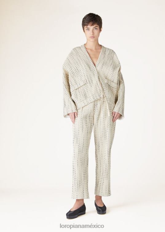 Loro Piana mujer chaqueta rahel turrón+negro (f5qd) 2FPNR271