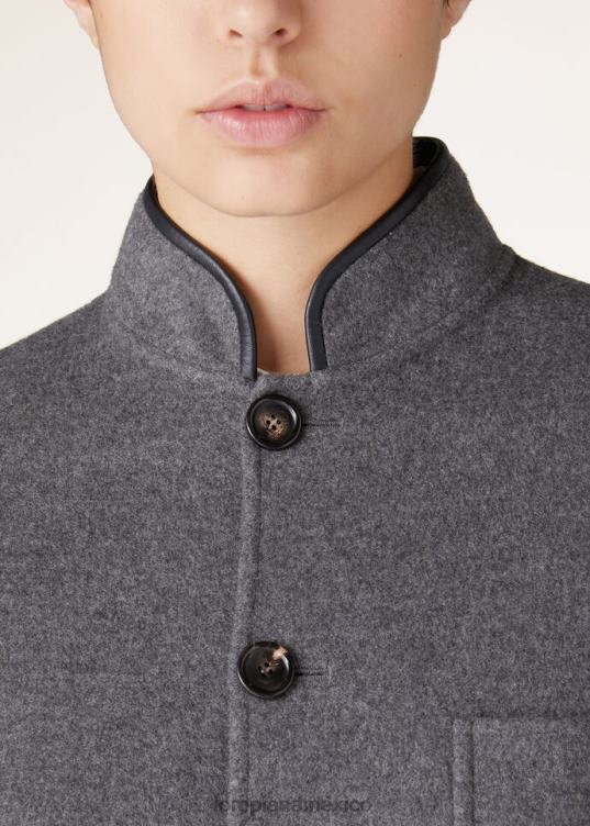 Loro Piana mujer mini chaqueta spagna gris melange (m006) 2FPNR272