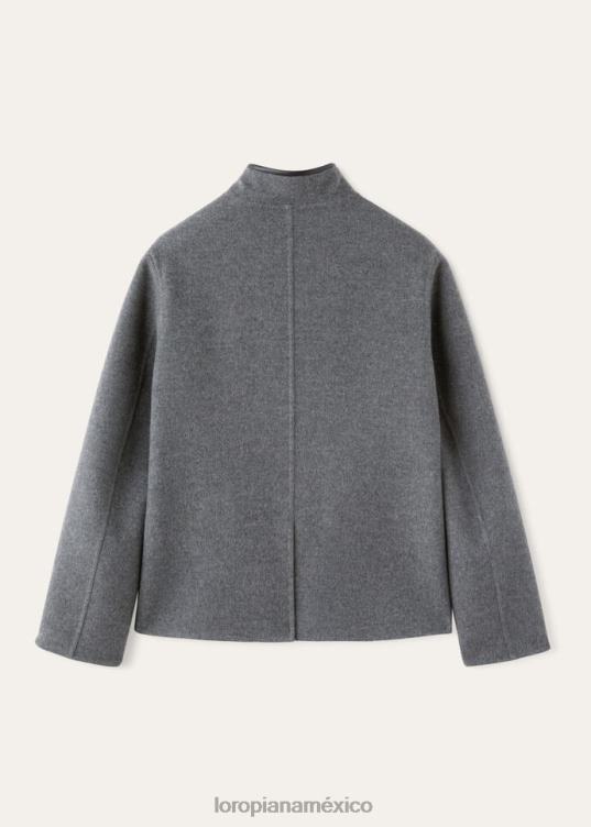 Loro Piana mujer mini chaqueta spagna gris melange (m006) 2FPNR272