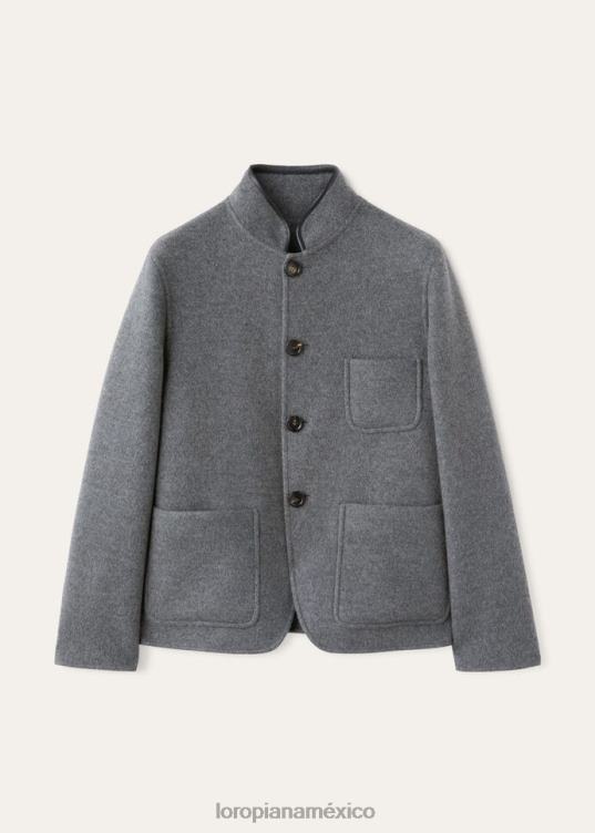 Loro Piana mujer mini chaqueta spagna gris melange (m006) 2FPNR272