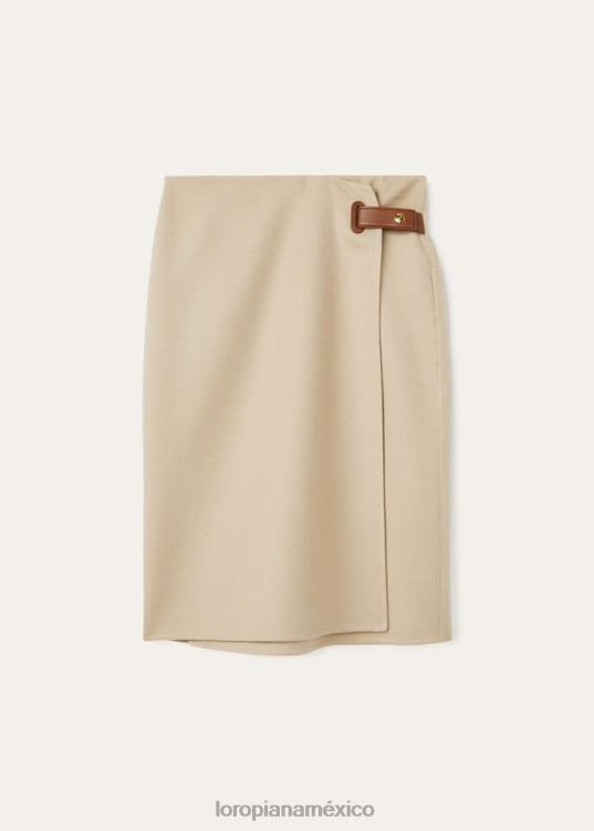 Loro Piana mujer falda keren raíz de jengibre (d0j5) 2FPNR371