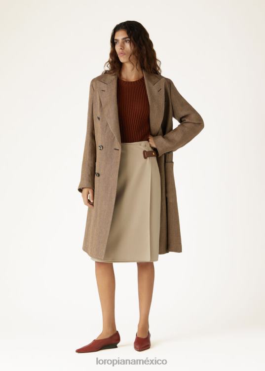 Loro Piana mujer falda keren raíz de jengibre (d0j5) 2FPNR371