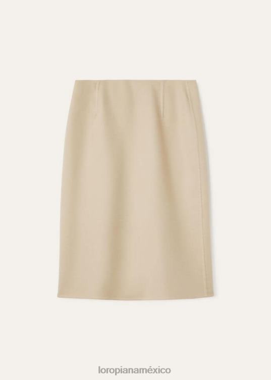 Loro Piana mujer falda keren raíz de jengibre (d0j5) 2FPNR371