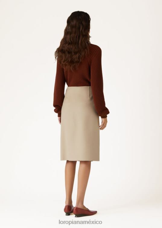 Loro Piana mujer falda keren raíz de jengibre (d0j5) 2FPNR371