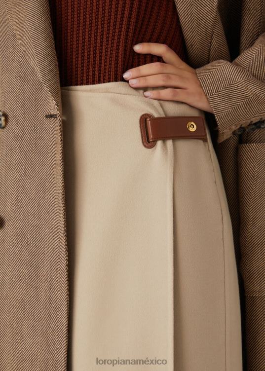 Loro Piana mujer falda keren raíz de jengibre (d0j5) 2FPNR371