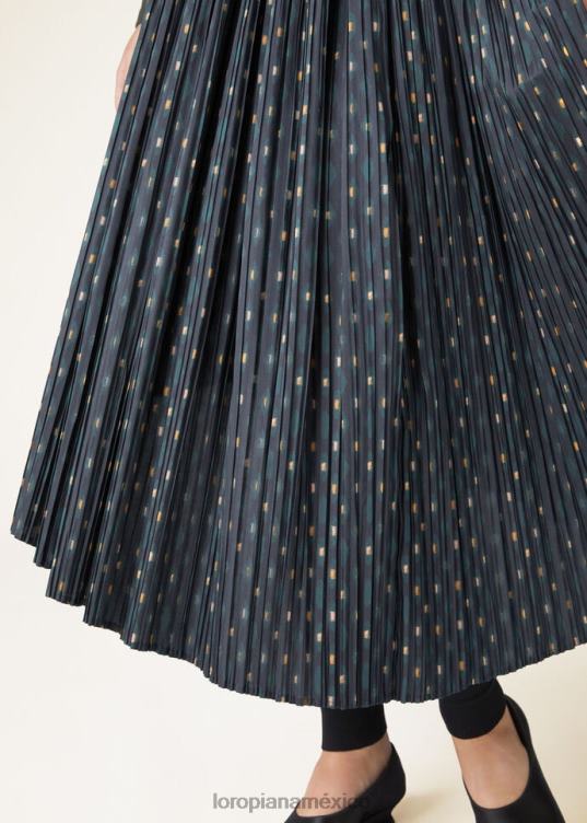 Loro Piana mujer falda nayla raíz de jengibre + verde sencha (t1k7) 2FPNR367