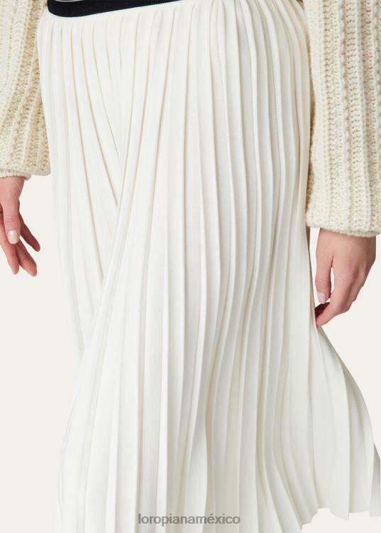 Loro Piana mujer falda regalo de reyes blanco elegante (f4kw) 2FPNR372