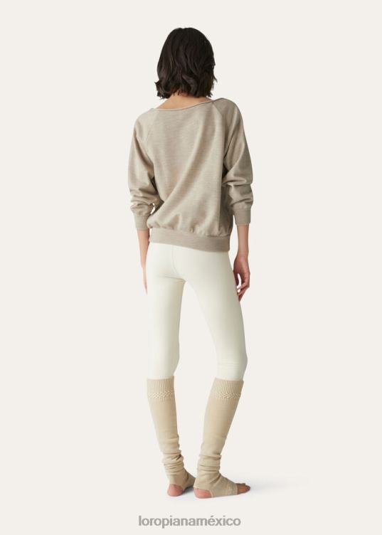 Loro Piana mujer leggings envolventes nieve blanca (1232) 2FPNR330