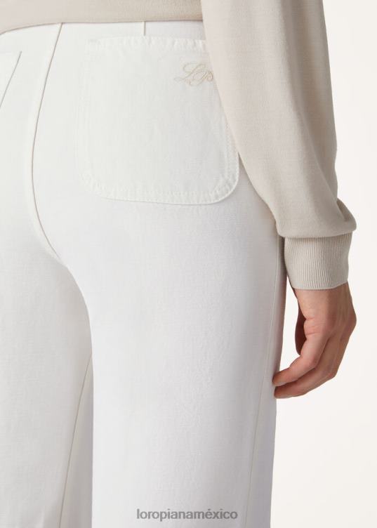 Loro Piana mujer pantalon danbeth blanco (1000) 2FPNR343