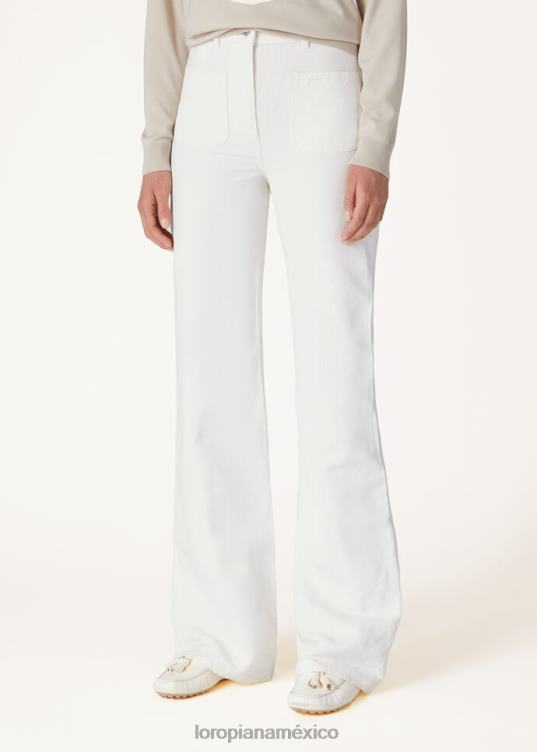Loro Piana mujer pantalon danbeth blanco (1000) 2FPNR343